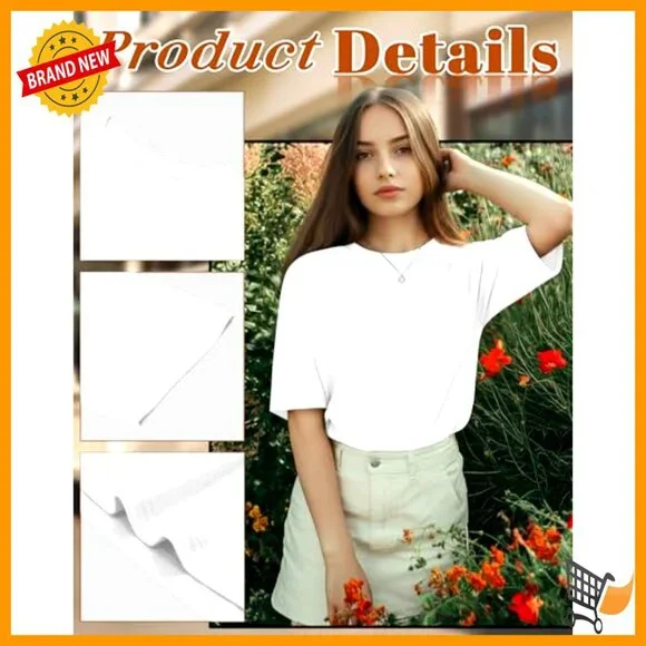 3 Pack Half Sleeve Crew Neck T-Shirts Loose Fit Casual Tees Summer Tops